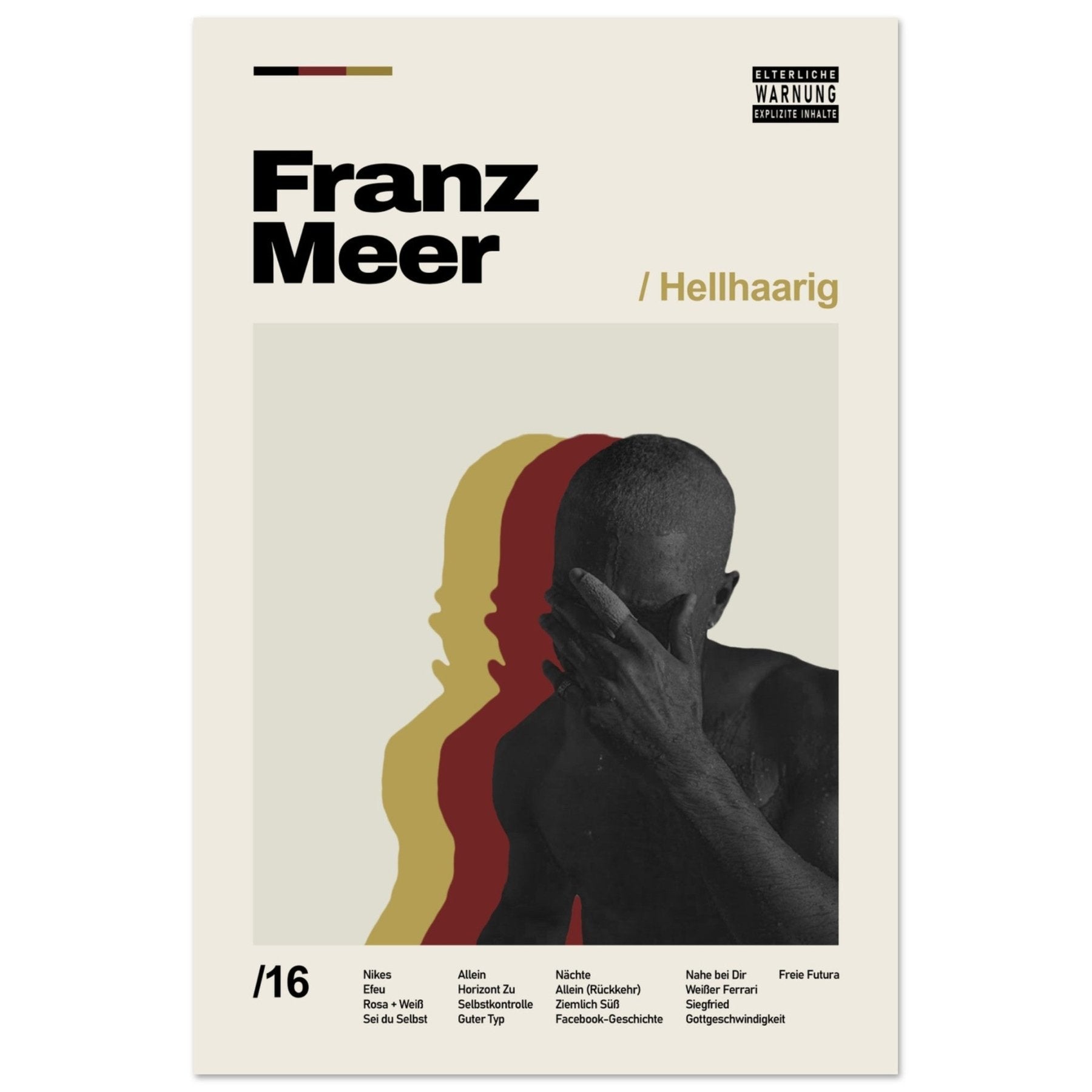 Franz Meer - Poster met blond haar - Drukwerk - Laatste shirt