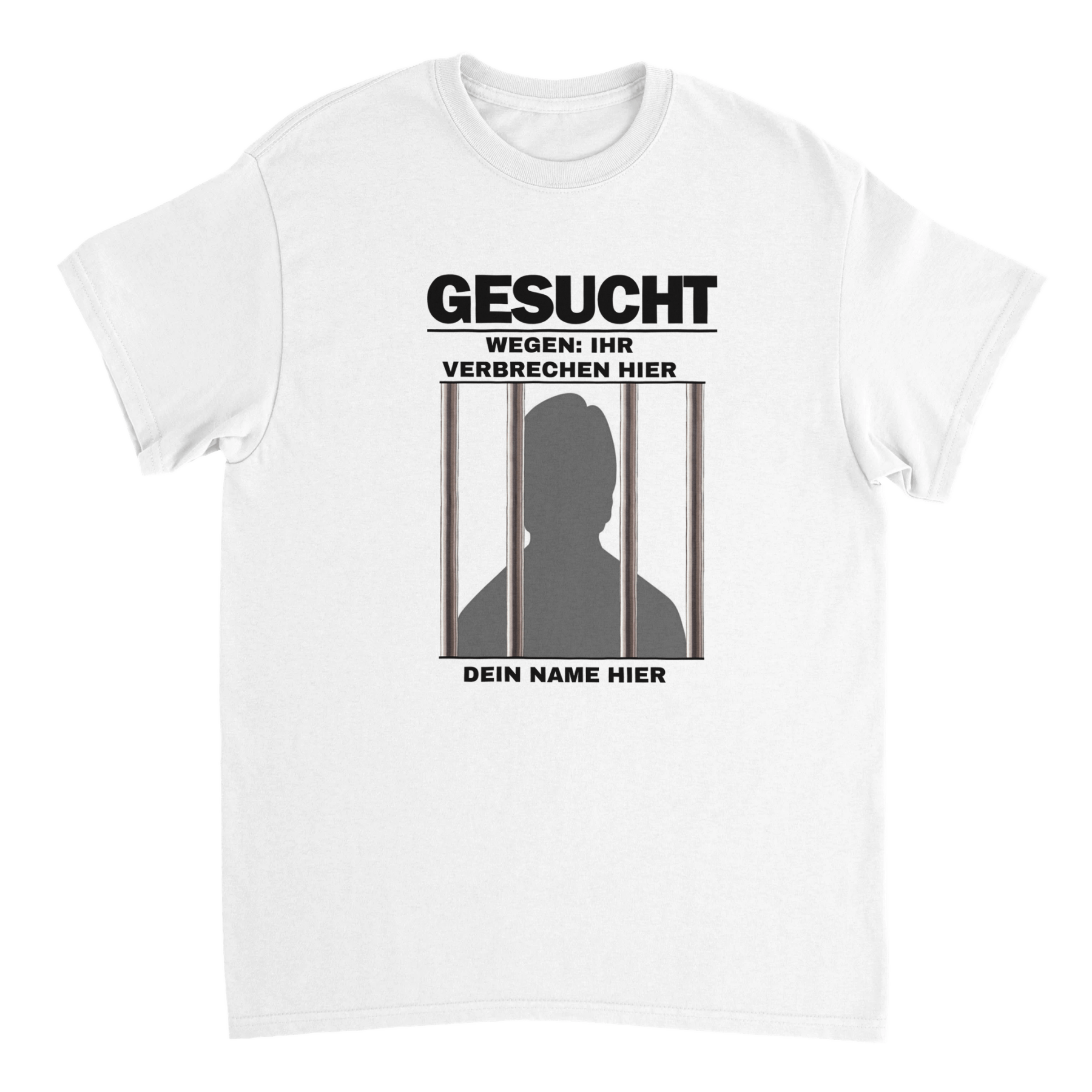 GEZOCHT T-SHIRT - JOUW PERSOONLIJKE MISDAAD - Bedrukt materiaal - Laatste shirt