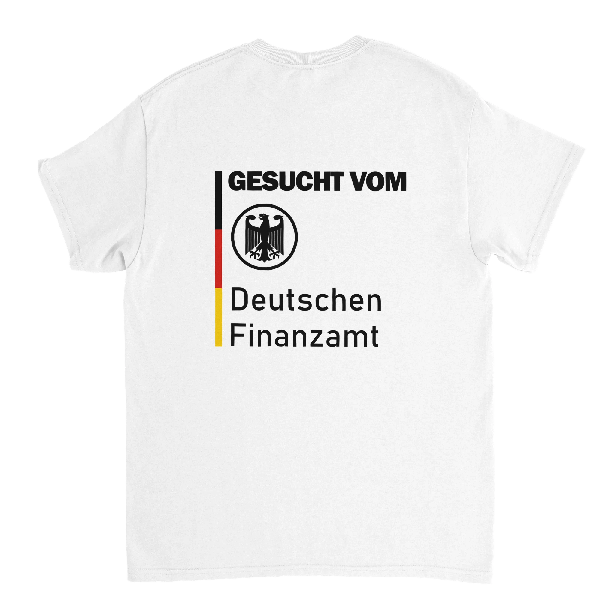 T-shirt met opdruk "GEZOCHT DOOR DE BELASTINGDIENST" - Laatste shirt