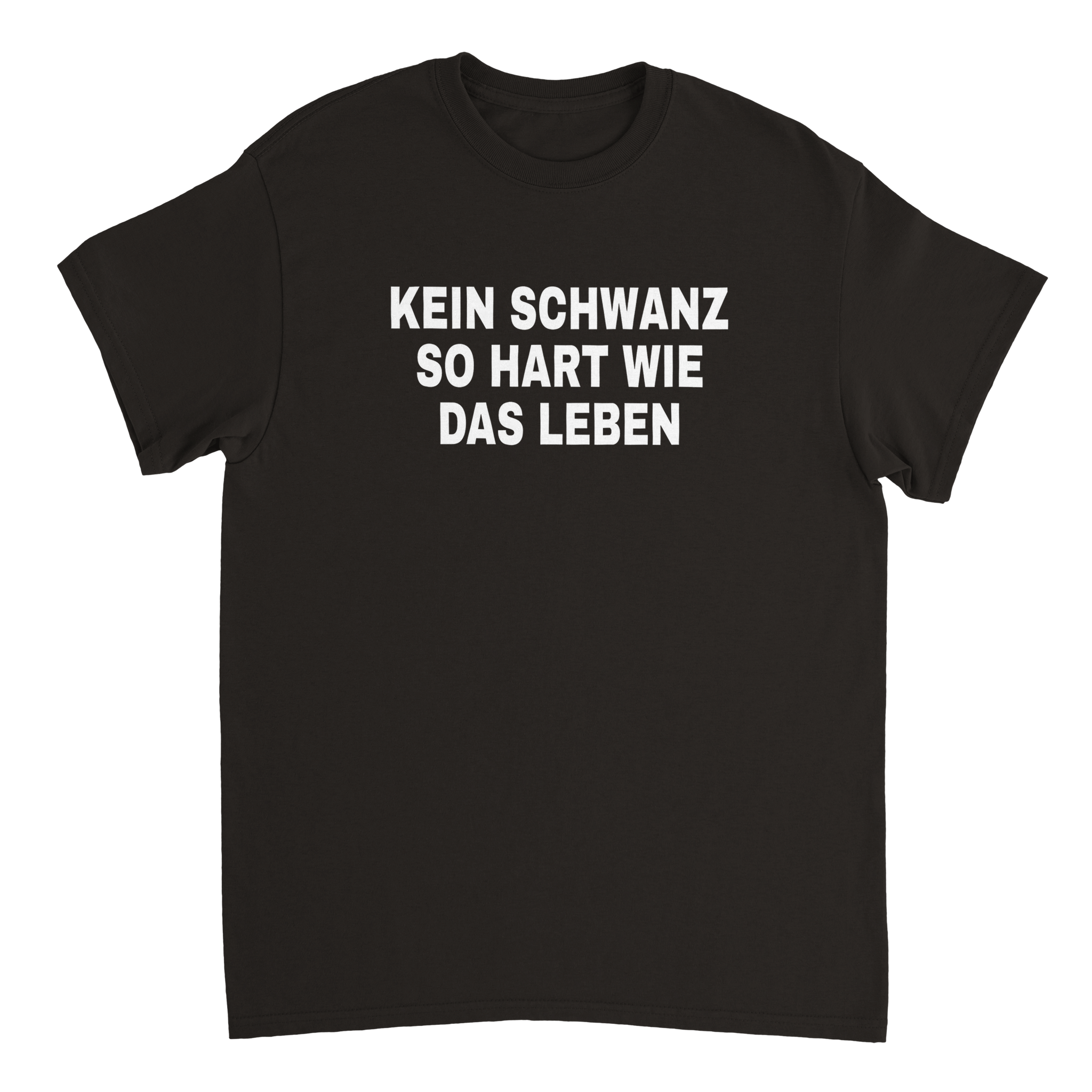 T-shirt met de tekst "NO DICK AS HARD AS LIFE" - Laatste shirt