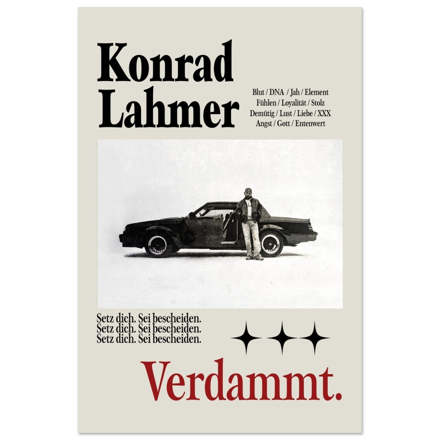 Konrad Lahmer - Damned Poster - Printmateriaal - Laatste Shirt