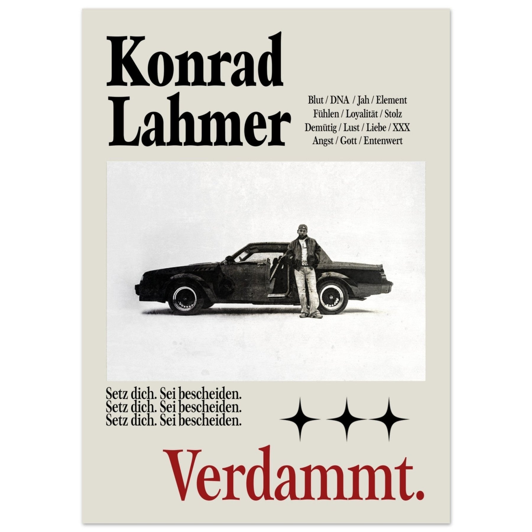 Konrad Lahmer - Damned Poster - Printmateriaal - Laatste Shirt