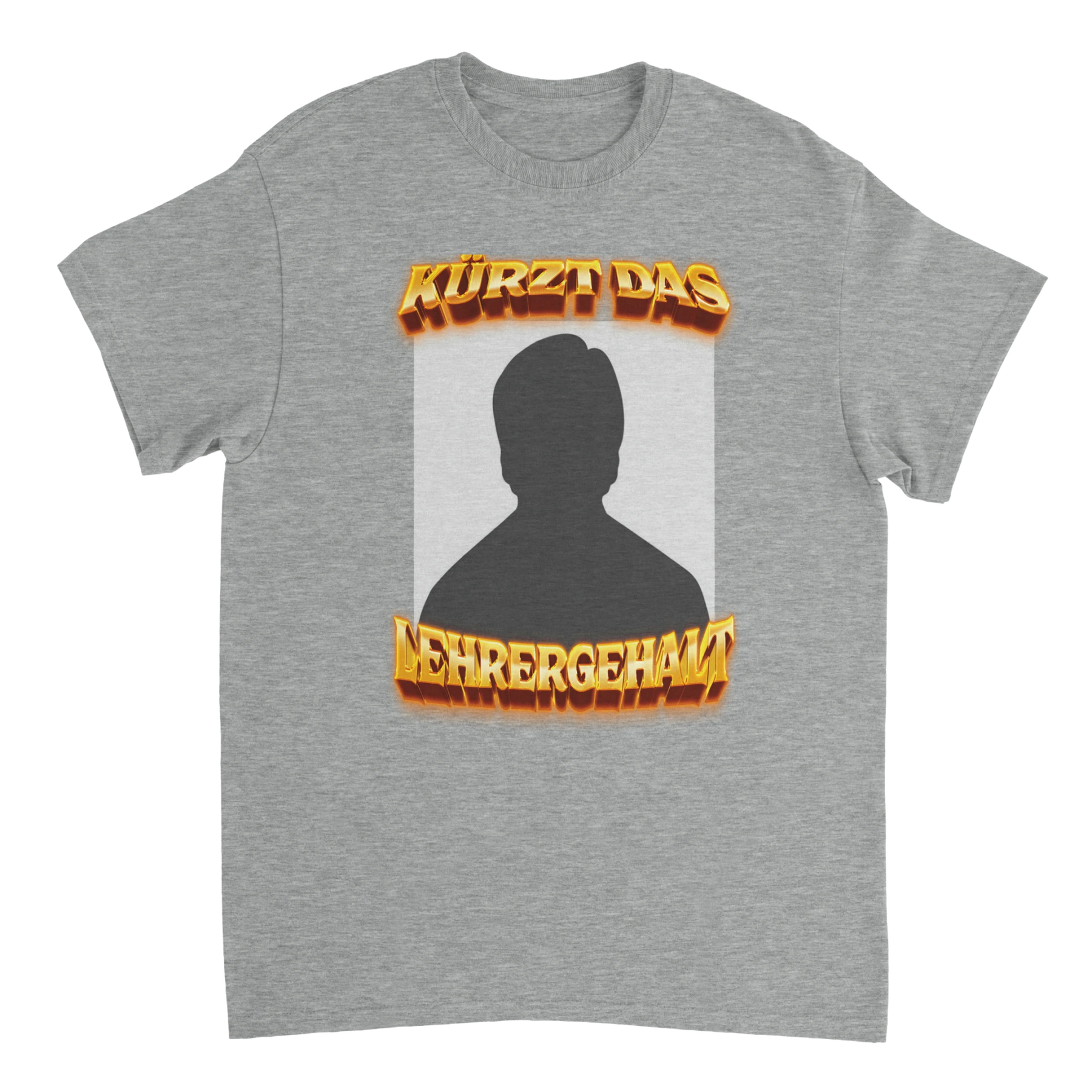 T-shirt met opdruk 'Leerkrachtensalarissen verlagen' - Bedrukt materiaal - Laatste shirt