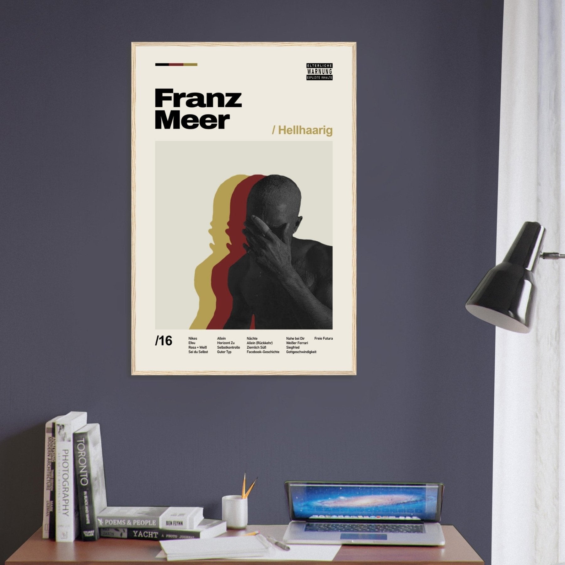 Franz Meer - Poster met blond haar - Drukwerk - Laatste shirt