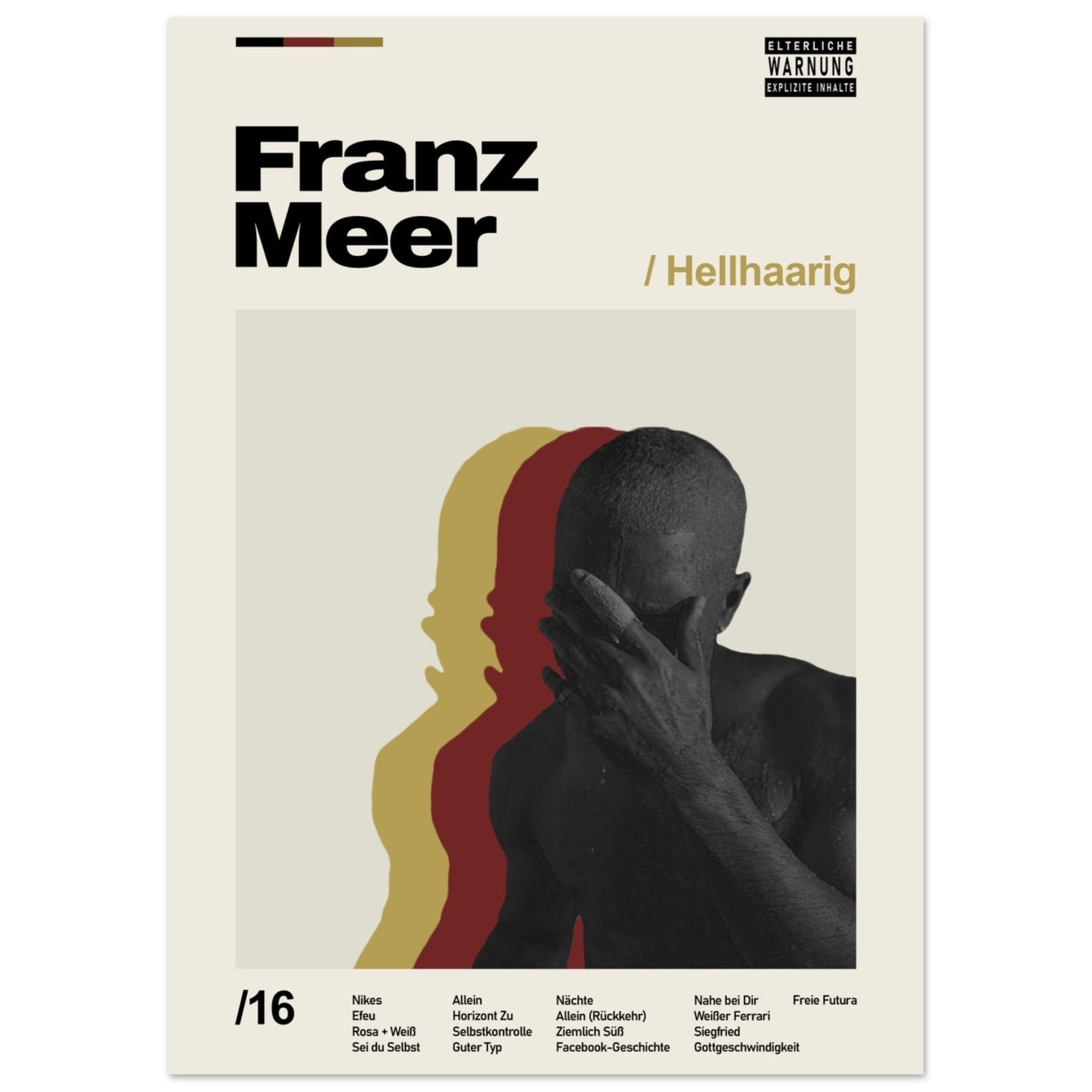 Franz Meer - Poster met blond haar - Drukwerk - Laatste shirt