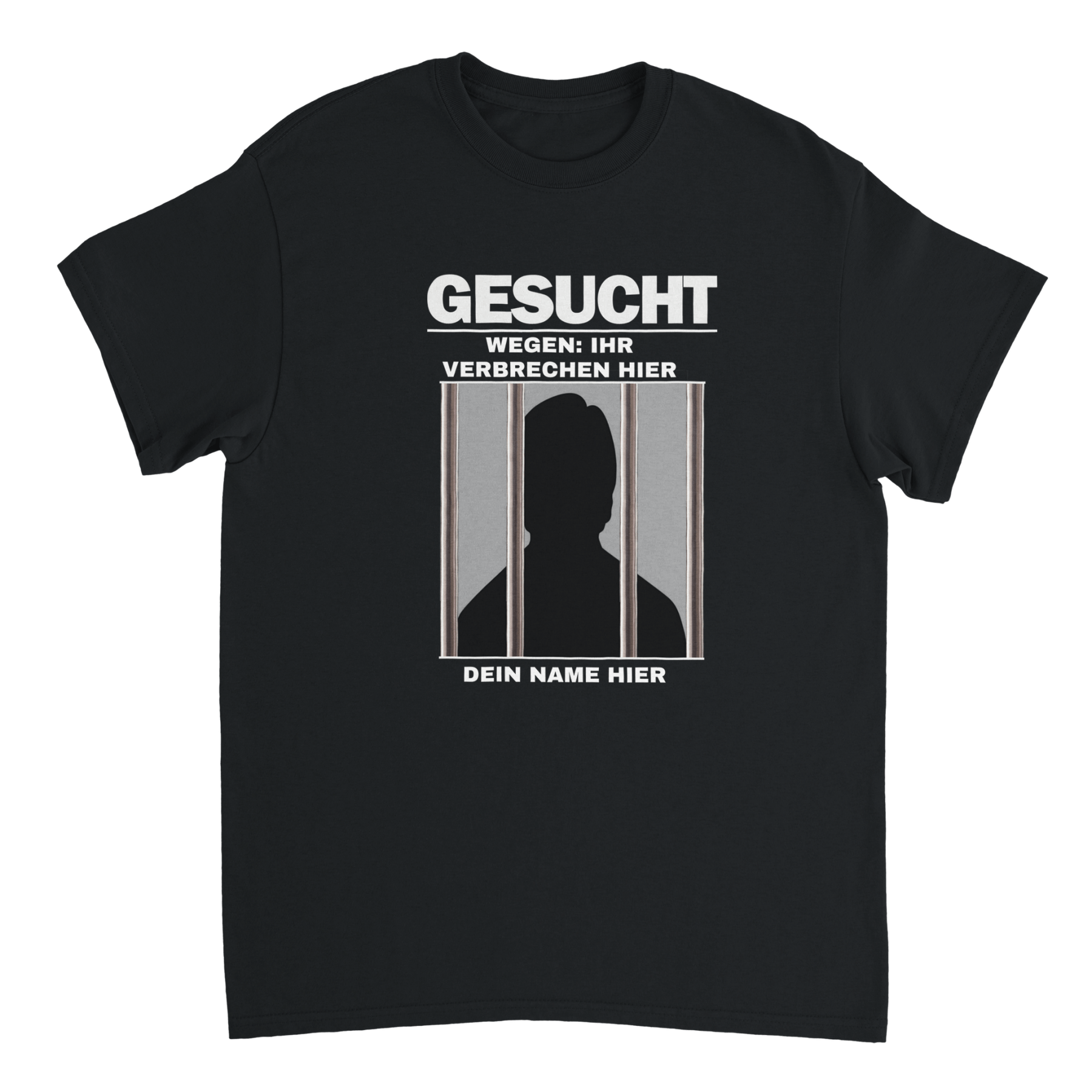 GEZOCHT T-SHIRT - JOUW PERSOONLIJKE MISDAAD - Bedrukt materiaal - Laatste shirt
