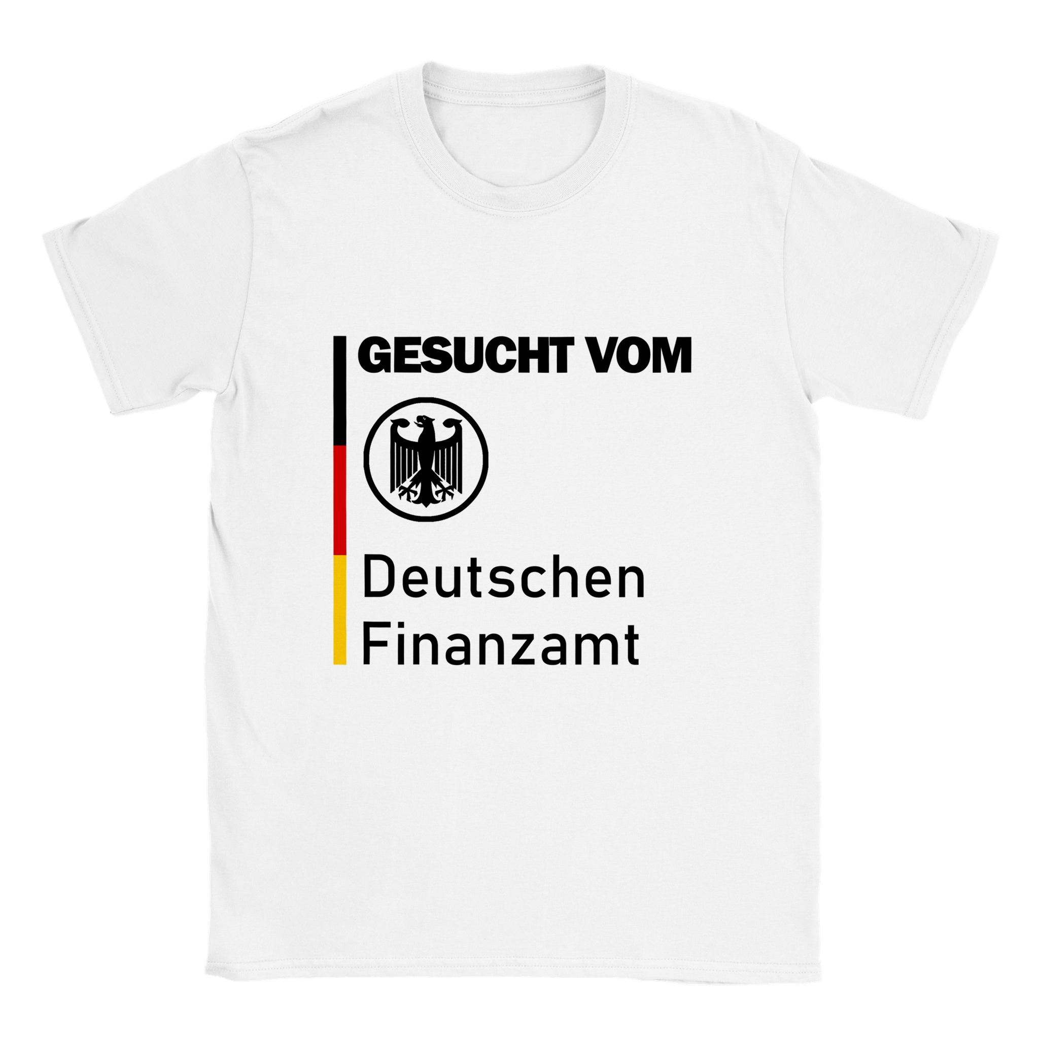 T-shirt met de tekst "GEZOCHT DOOR DE BELASTINGDIENST" - Laatste shirt