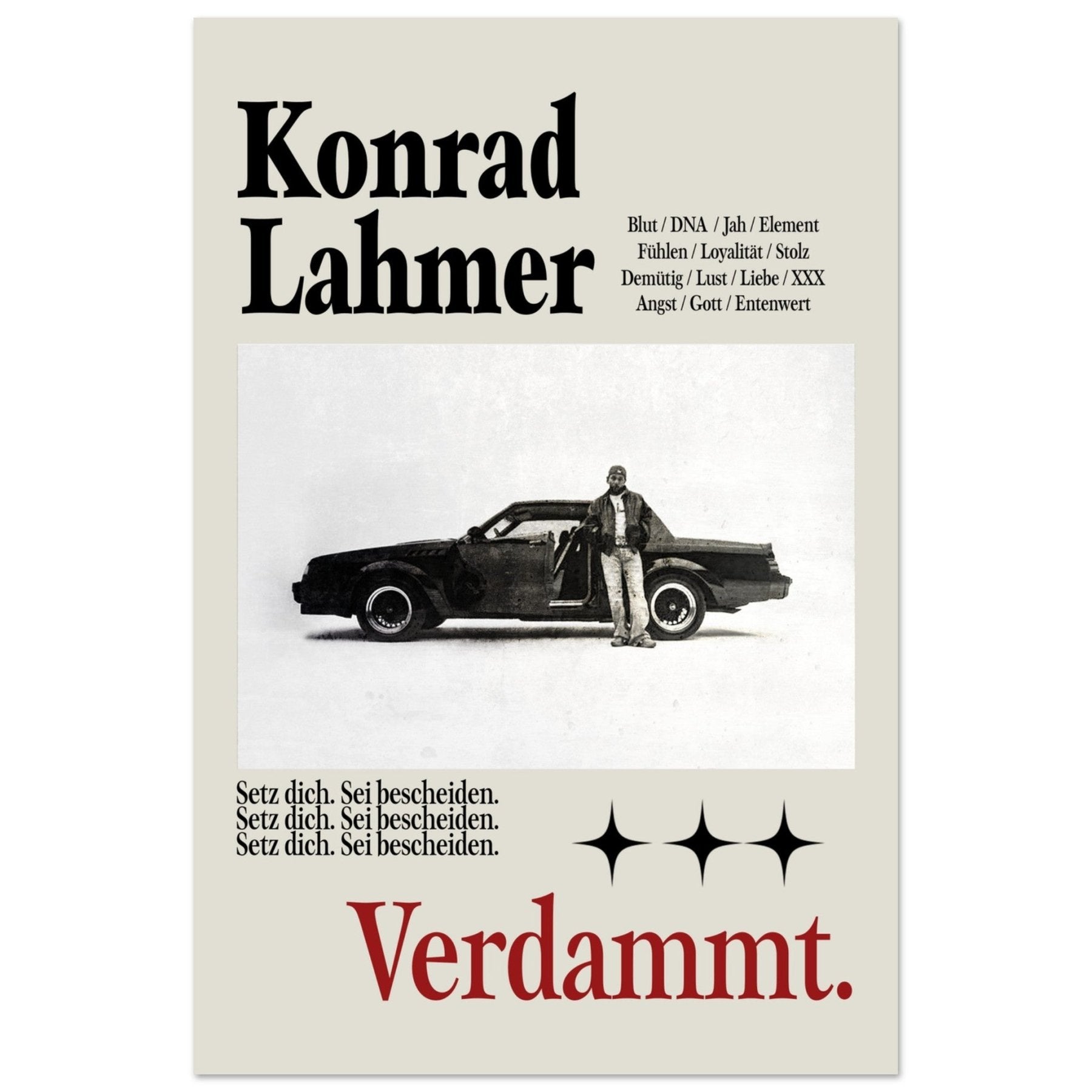 Konrad Lahmer - Damned Poster - Printmateriaal - Laatste Shirt