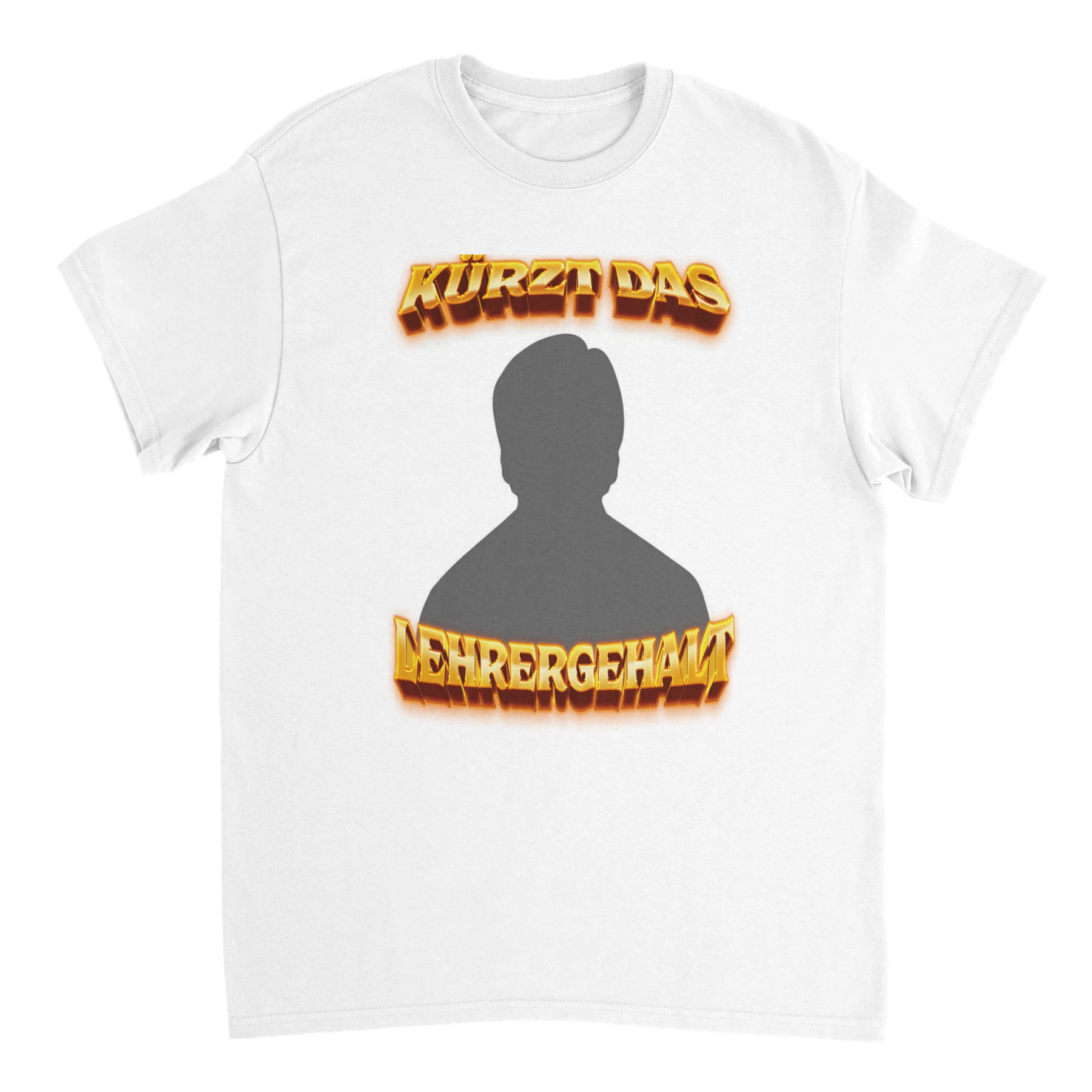 T-shirt met opdruk 'Leerkrachtensalarissen verlagen' - Bedrukt materiaal - Laatste shirt