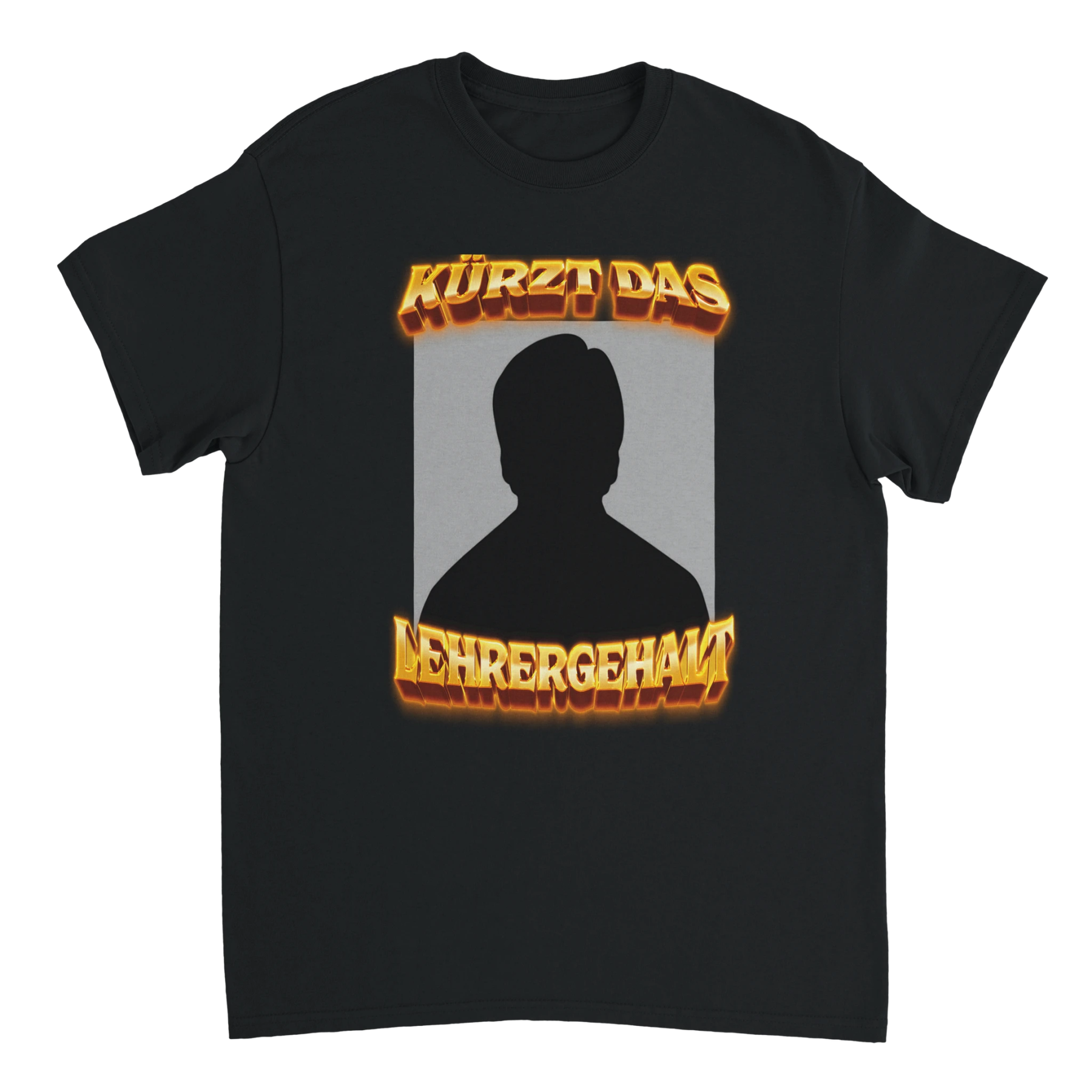 T-shirt met opdruk 'Leerkrachtensalarissen verlagen' - Bedrukt materiaal - Laatste shirt