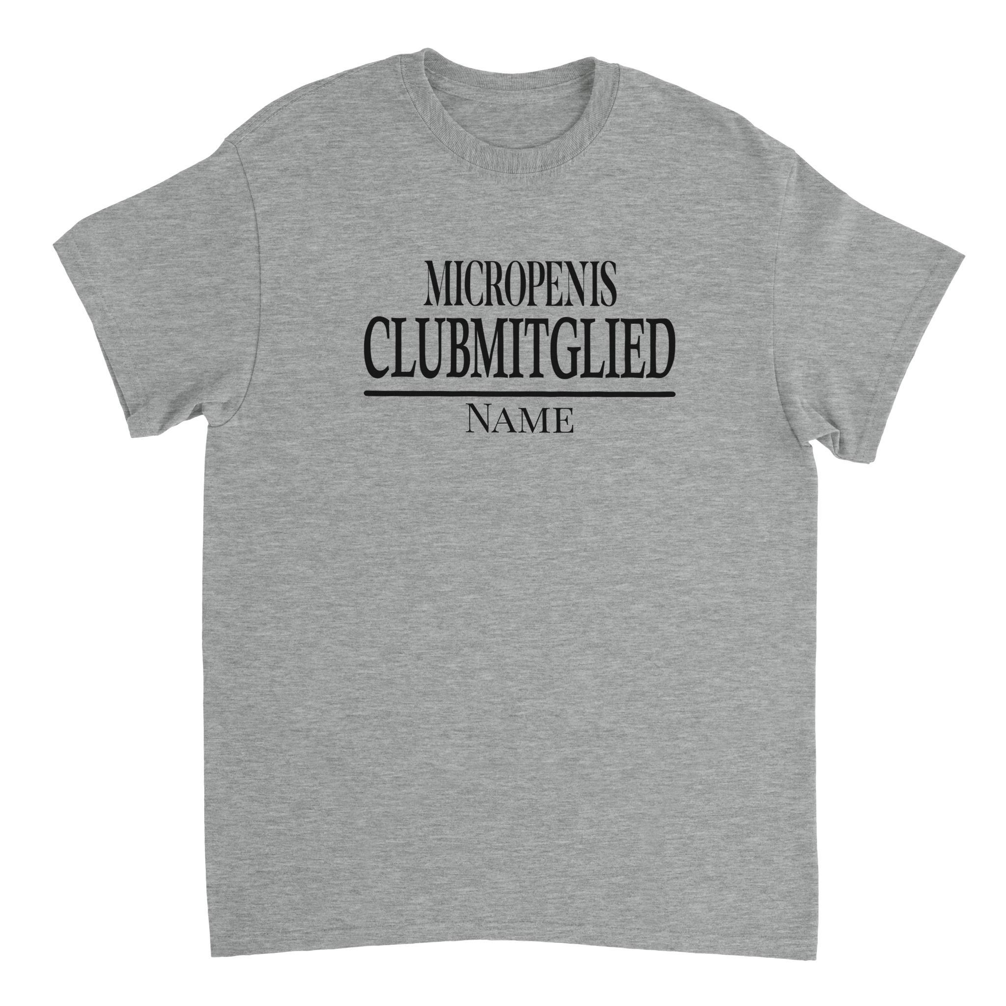 T-shirt op maat voor leden van de Micropenis Club - Laatste exemplaar