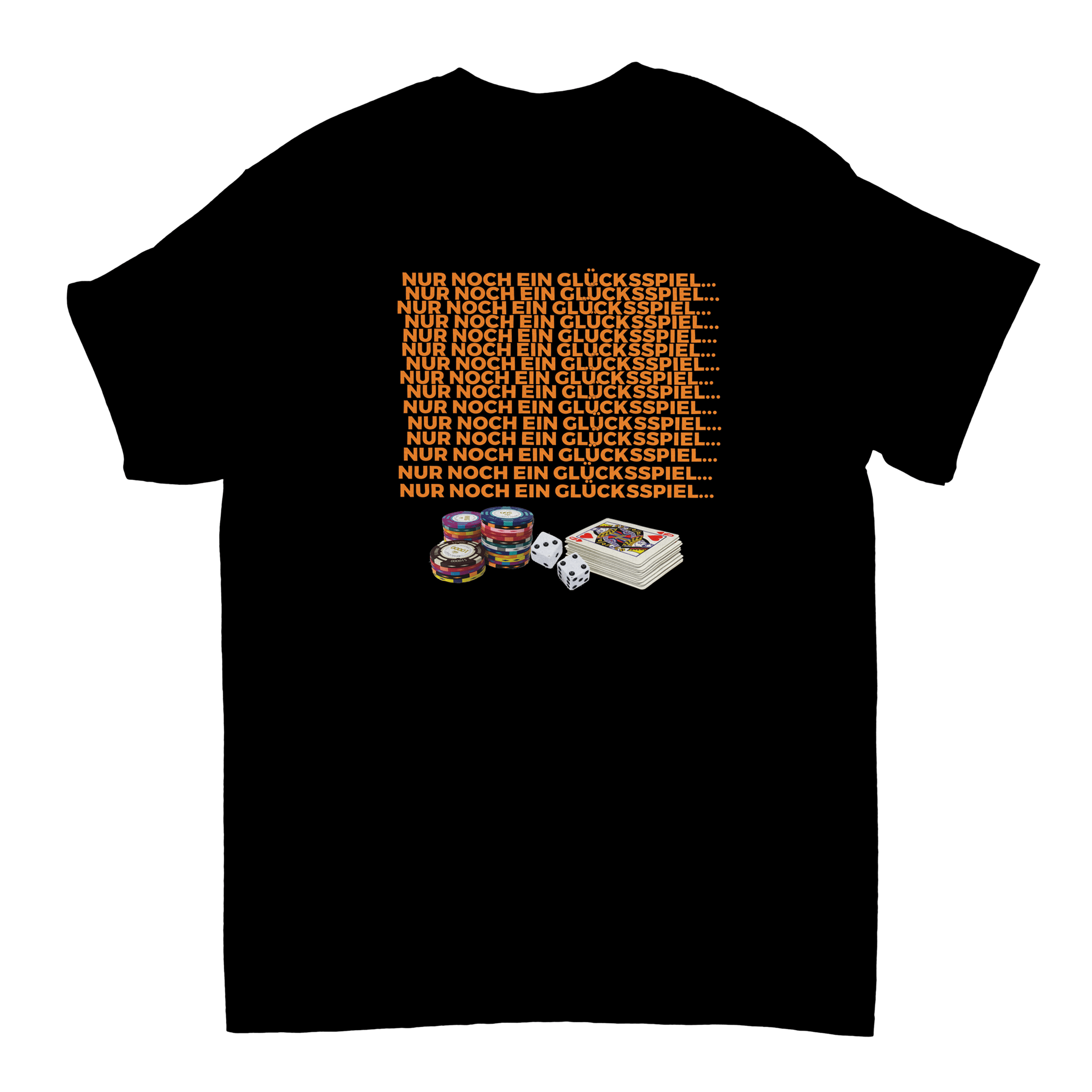 T-shirt met opdruk "JUST A GAME OF GAMES" op de achterkant - Laatste shirt