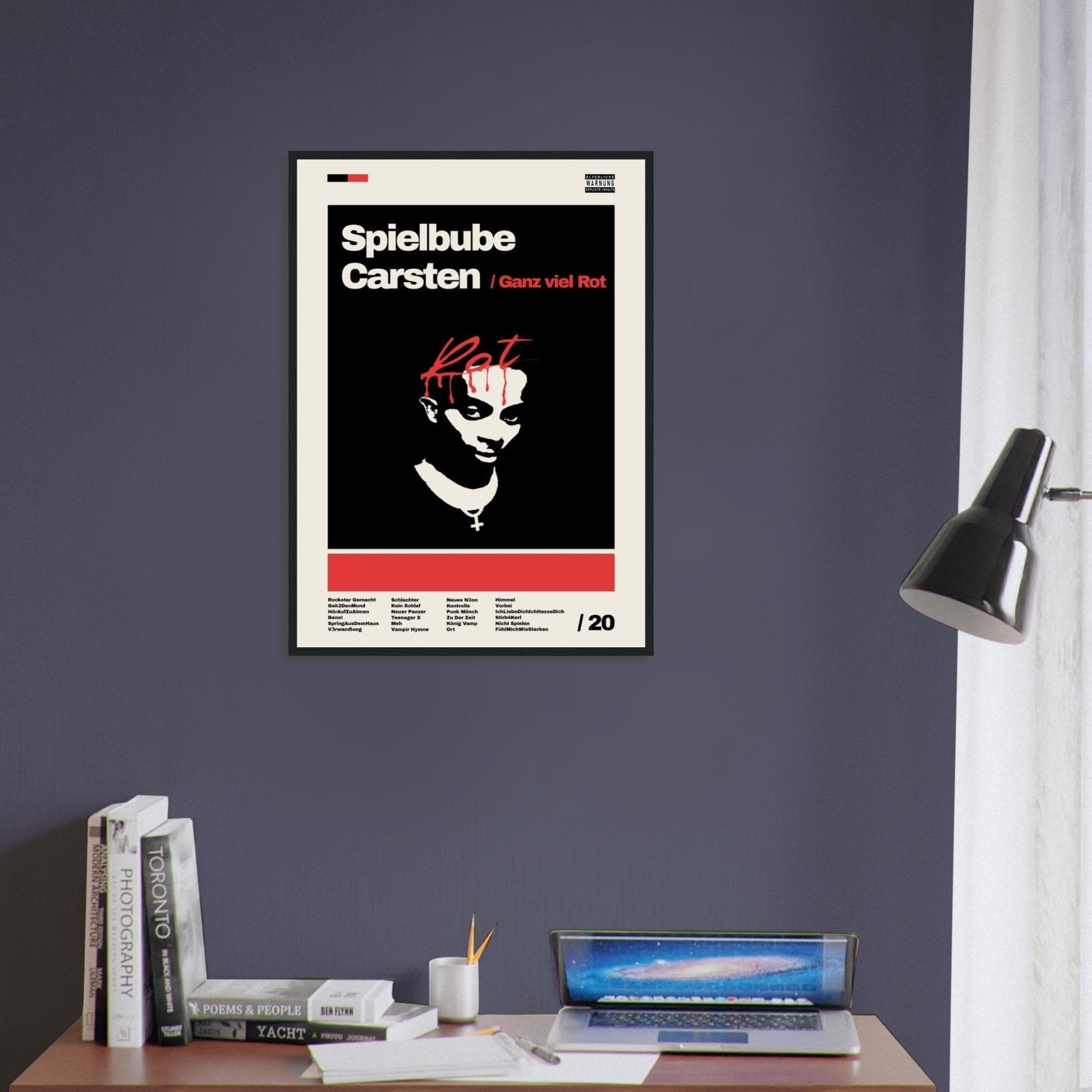 Playboy Carsten - Veel rood poster - Printmateriaal - Laatste shirt